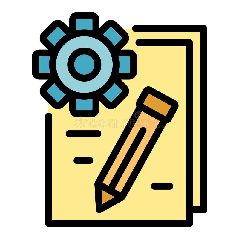 Technical configuration icon vector flat stock illustration