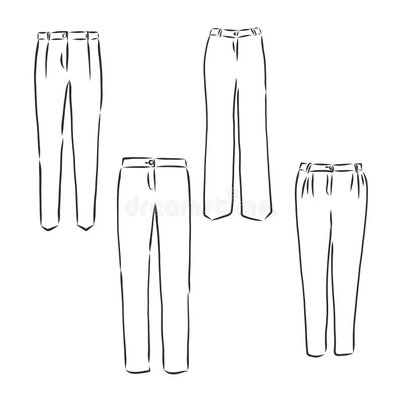 Jeans Technical Drawing Stock Illustrations – 1,309 Jeans Technical ...