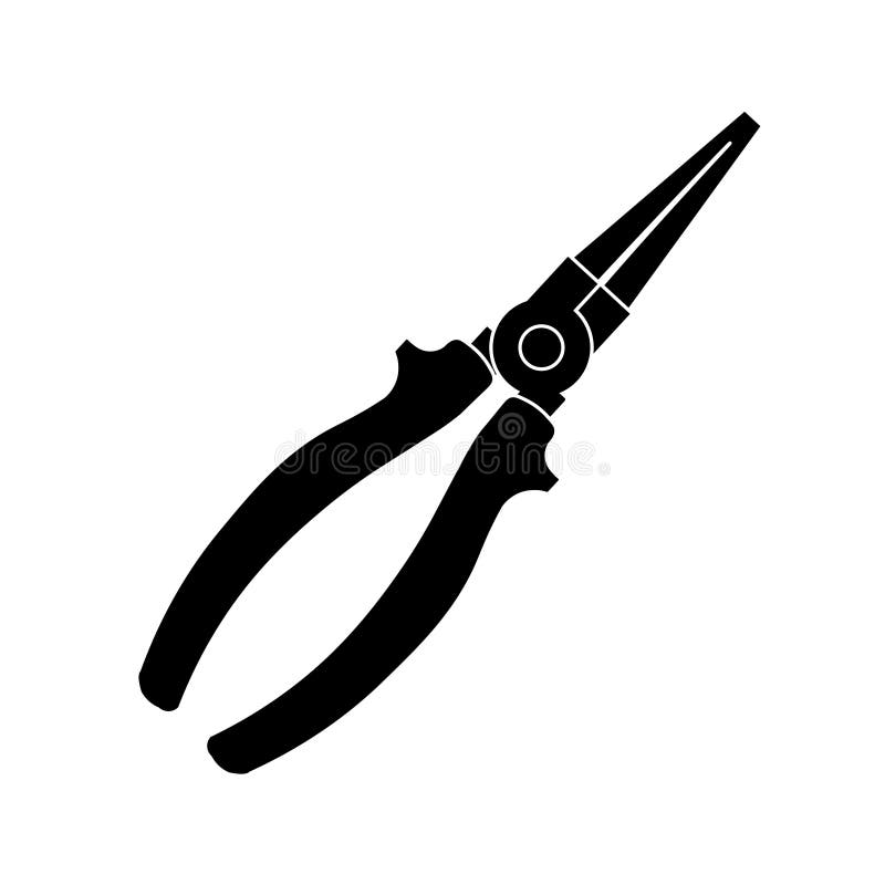 Long nose pliers Hand drawn long nose pliers isolated on white background  vector illustration  CanStock