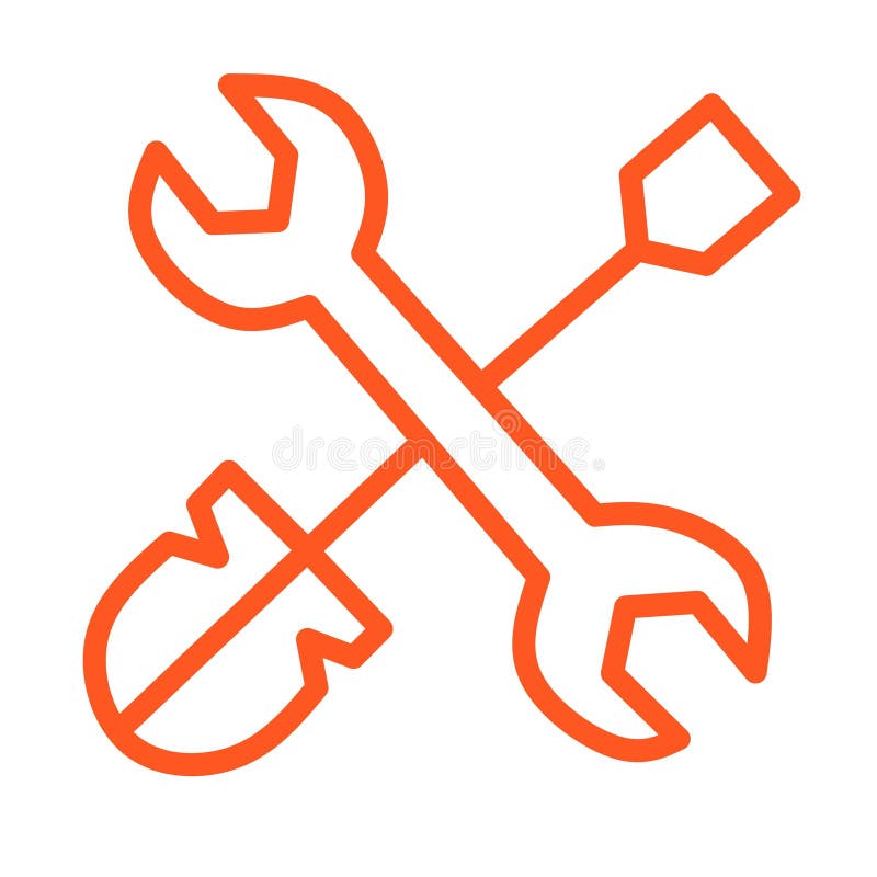 Technical Equipment Symbol. the Screwdriver and Wrench Tools Icon, on a