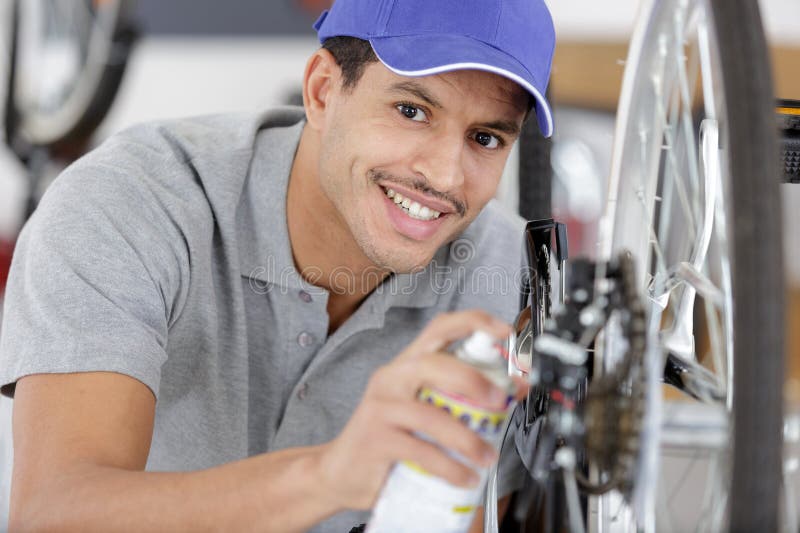 Technical Expertise Taking Care Gear Bicycle Shop Stock Image Image