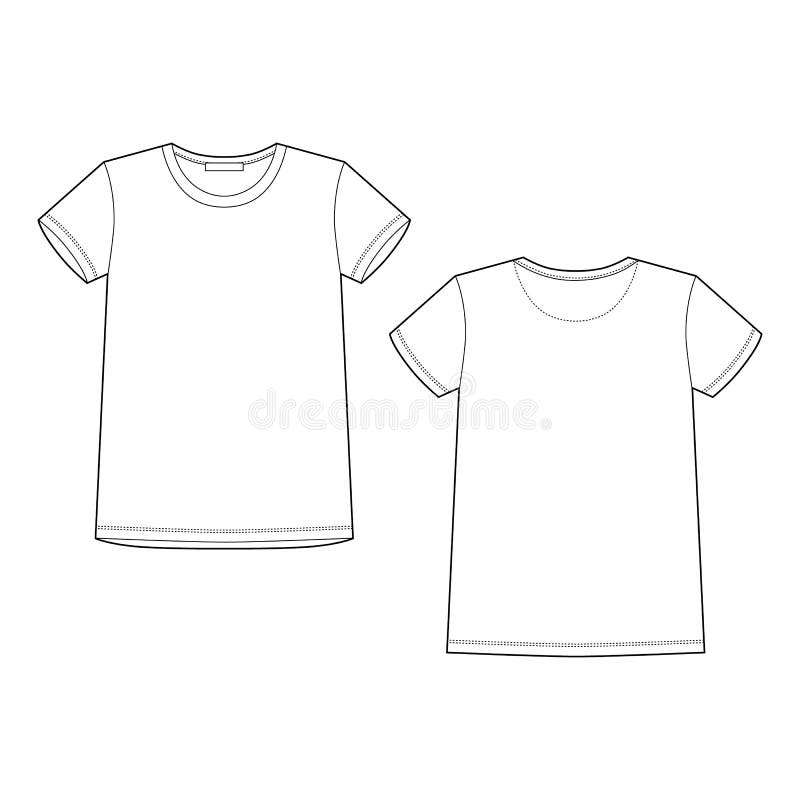 Technical Sketch White T Shirt Stock Illustrations – 799 Technical ...