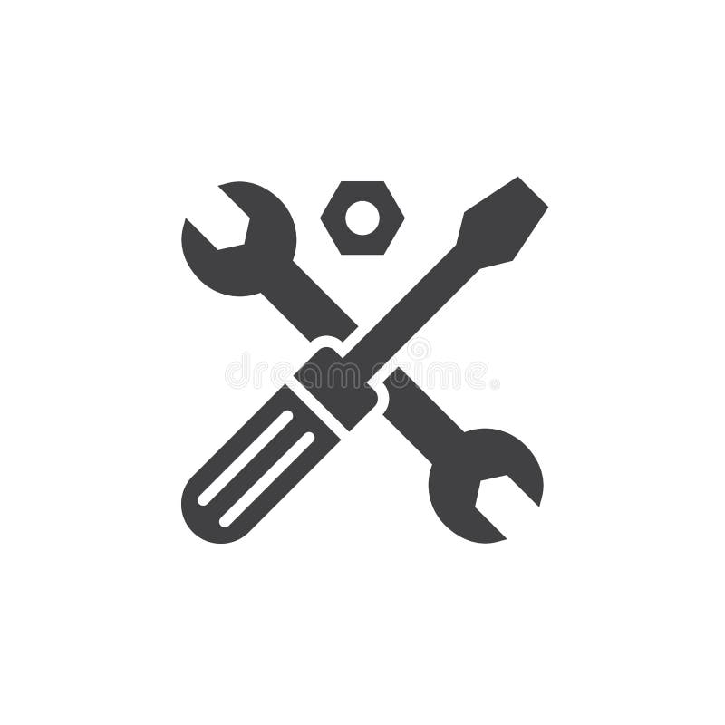 Technical support symbol. Tools icon vector, filled flat sign, s