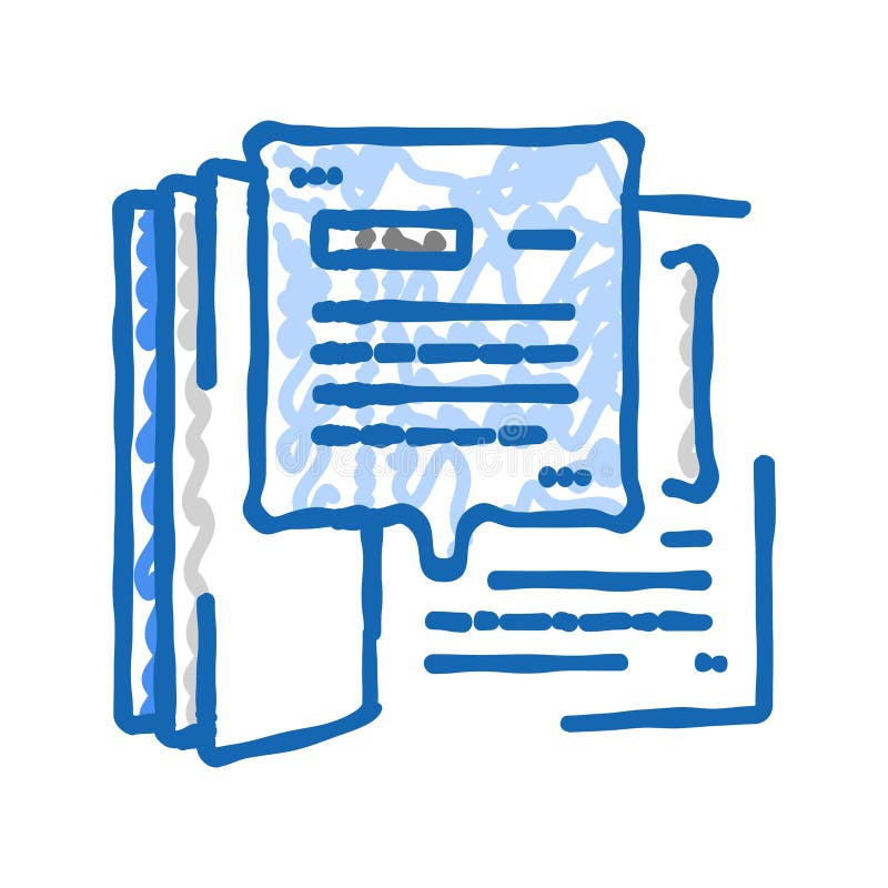 Technical terms icon doodle illustration stock illustration