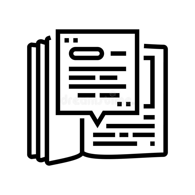 Technical terms line icon vector illustration stock illustration