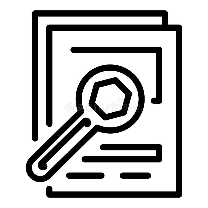 Technical writing icon, outline style royalty free illustration
