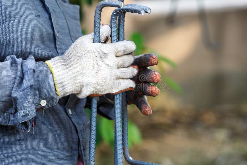 Technician Bundle Wire Steel Rod for Construction Job Stock Image