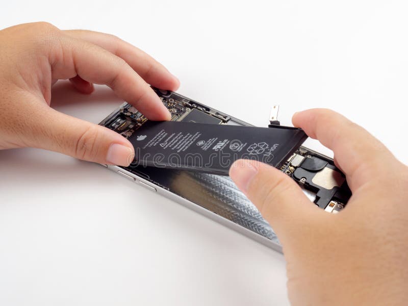 Apple IPhone 7 Disassembled Showing Components Inside Editorial Photo ...