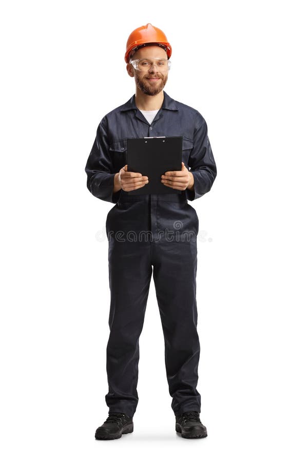 Technician in a Uniform with a Helmet and Goggles Stock Image Image