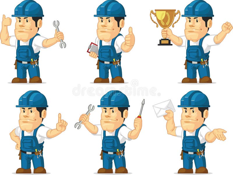 Technicien fort Mascot 3 illustration libre de droits Technicien fort Mascot 3 illustration libre de droits