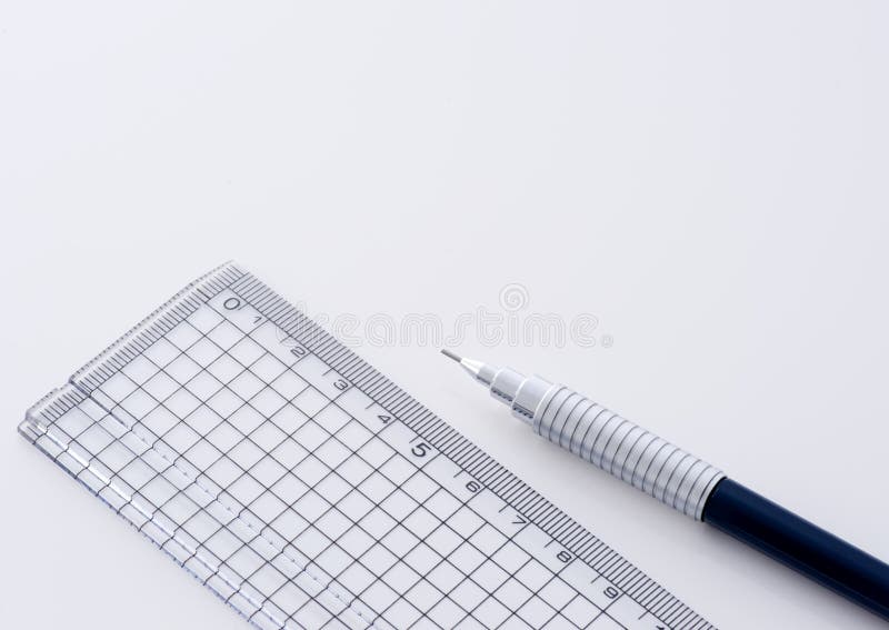 techniczna ołówkowa władca fotografia stock techniczna ołówkowa władca fotografia stock