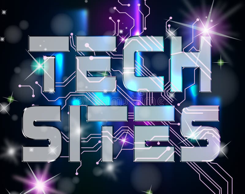 Technik miejsca Pokazuje technologii stron internetowych 3d ilustrację ilustracji Technik miejsca Pokazuje technologii stron internetowych 3d ilustrację ilustracji