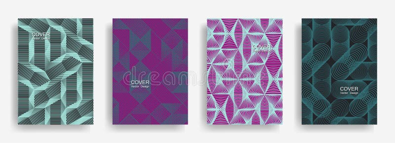 Techniki halftone kształtuje minimalnego geometrycznego okładkowych szablonów inkasowego projekt royalty ilustracja Techniki halftone kształtuje minimalnego geometrycznego okładkowych szablonów inkasowego projekt royalty ilustracja