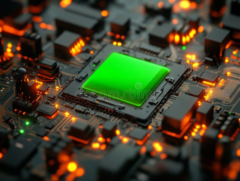Techniques for Cocktail Bartending Concept. AI Concept in Healthcare Cybersecurity. Green Circuit Board Microchip with royalty free stock images