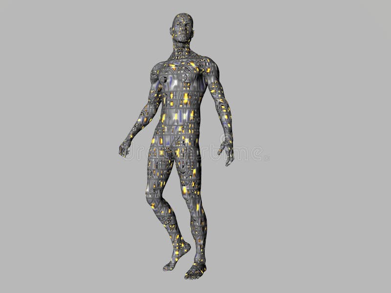 Techno Man stock illustration