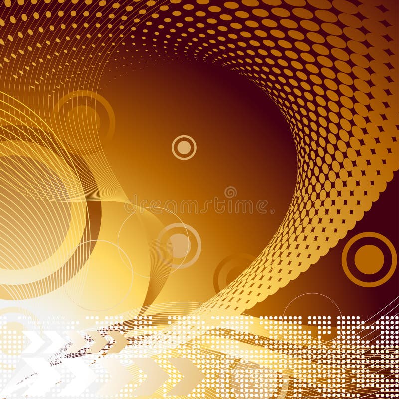 Golden Technology Background Stock Vector - Illustration of background ...