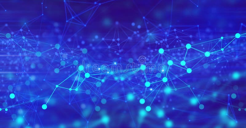 Technologia cyfrowa pamięci masowej w chmurze tło sieci internetowej, praca z hologramem systemowym, internet rzeczy ilustracji