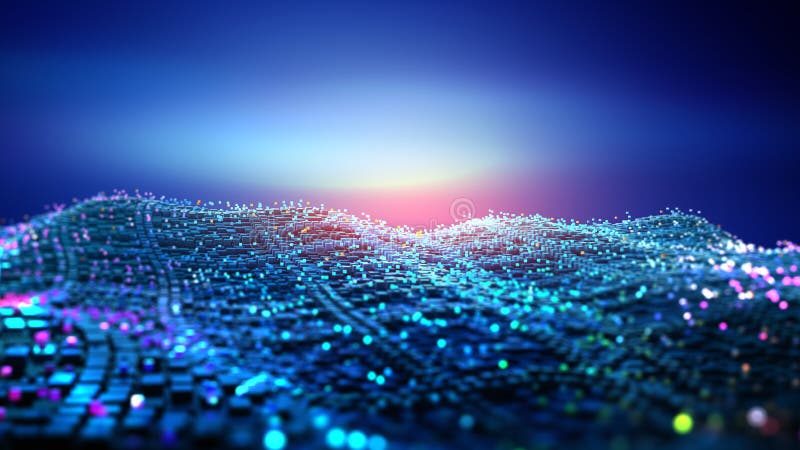 Technologia cyfrowego cyfrowego przyszłego cyfrowego cyfrowego cyfrowego systemu cyberbezpieczeństwa cyfrowego smart city ilustracja wektor