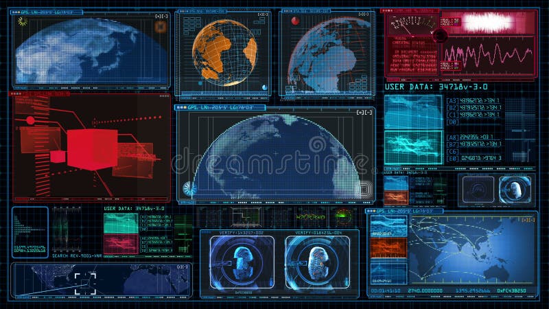 Technologia interfejsu komputeru dane ekranu GUI 4K