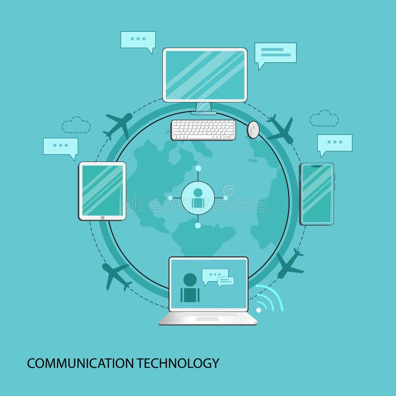 Technologia komunikacyjna ilustracji Technologia komunikacyjna ilustracji