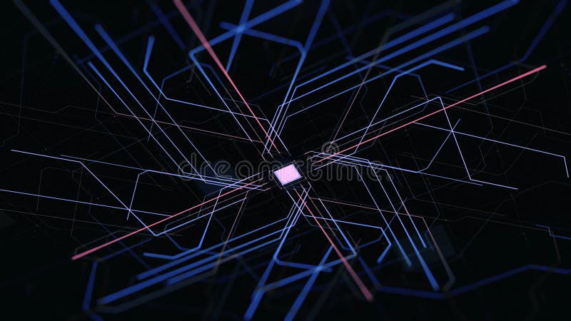 Technological Background with Colorful Digitalization Process of Computer Data  Transmission. Animation. Futuristic Board Stock Illustration - Illustration  of network, digital: 201074327