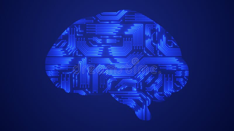 The technological brain Circuit board vector illustration