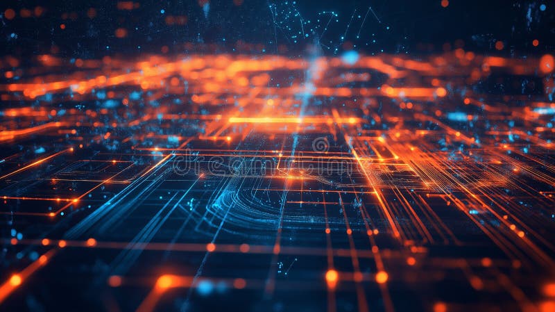 Technological Disruption: Bold, angular shapes breaking through traditional barriers royalty free stock image