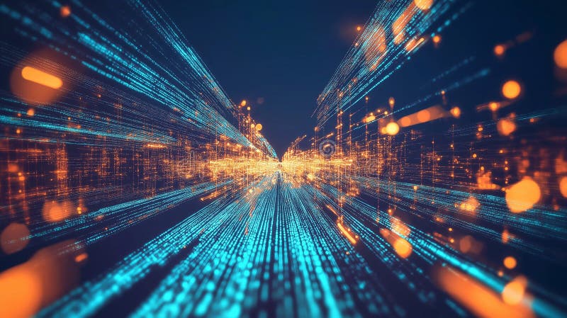 Technological Disruption: Bold, angular shapes breaking through traditional barriers royalty free stock image