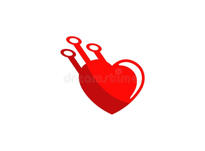 Technologie de coeur une icône de technologie pour l'illustration de conception de logo illustration de vecteur Technologie de coeur une icône de technologie pour l'illustration de conception de logo illustration de vecteur