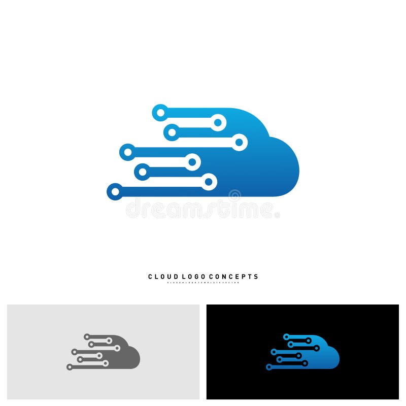 Technologie Logo Design Concept Vector de nuage Nuage Logo Template Vector de technologie illustration stock Technologie Logo Design Concept Vector de nuage Nuage Logo Template Vector de technologie illustration stock
