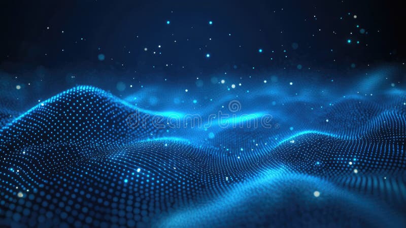Technologie-Partikel abstrakte Hintergrund ai generieren stock abbildung