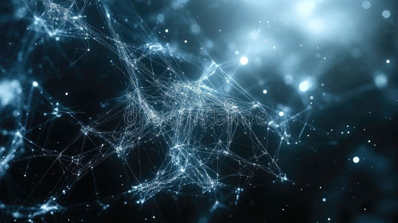 Technologie-Partikel abstrakte Hintergrund ai generieren lizenzfreie abbildung