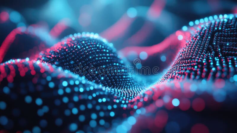 Technologie-Partikel abstrakte Hintergrund ai generieren lizenzfreie abbildung