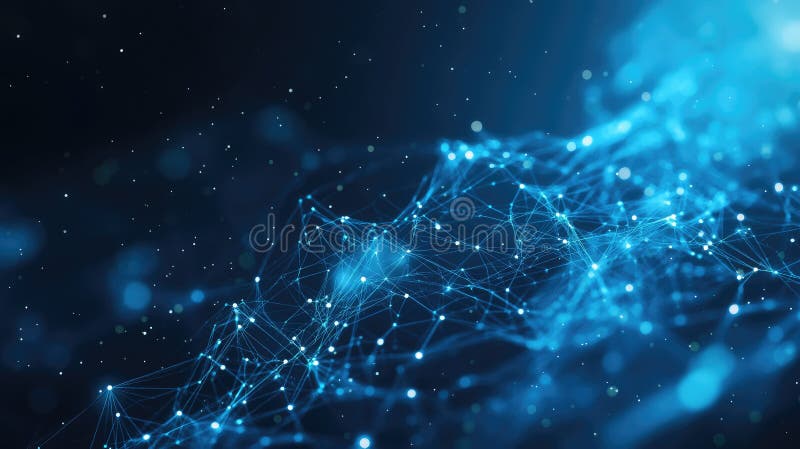 Technologie-Partikel abstrakte Hintergrund ai generieren stock abbildung