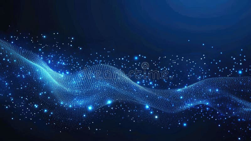 Technologie-Partikel abstrakte Hintergrund ai generieren vektor abbildung