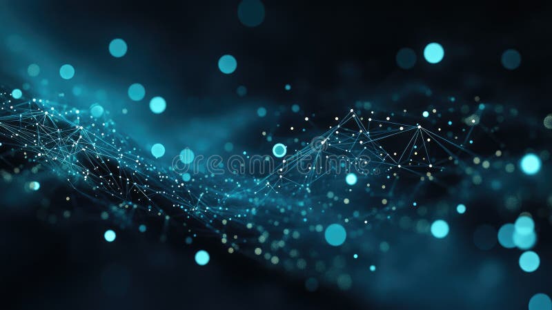 Technologie-Partikel abstrakte Hintergrund ai generieren lizenzfreie abbildung