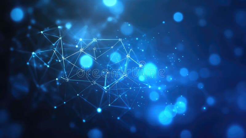 Technologie-Partikel abstrakte Hintergrund ai generieren vektor abbildung