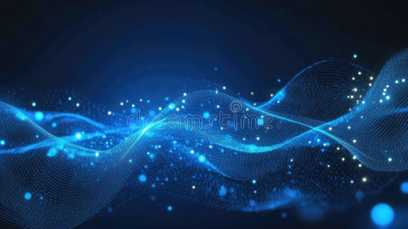 Technologie-Partikel abstrakte Hintergrund ai generieren stock abbildung