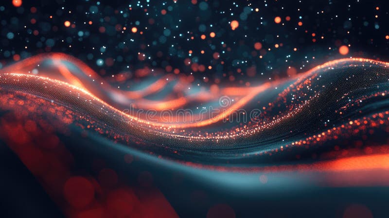 Technologie-Partikel abstrakte Hintergrund ai generieren vektor abbildung
