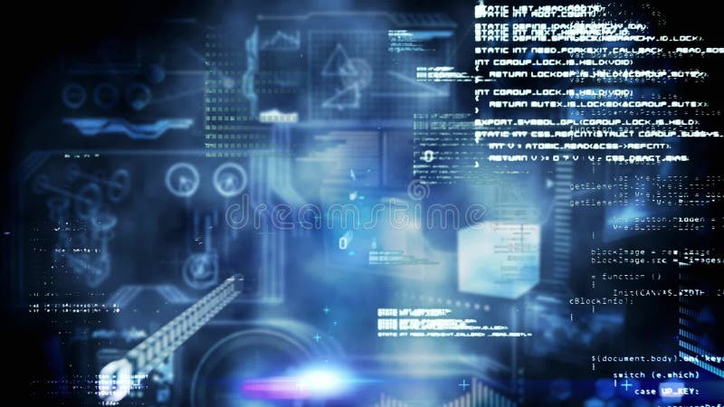 Technologie und Datenverarbeitung stock abbildung