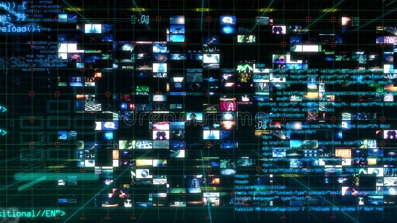 Technologieinterface - de Animatie van de het Schermvertoning van Computergegevens