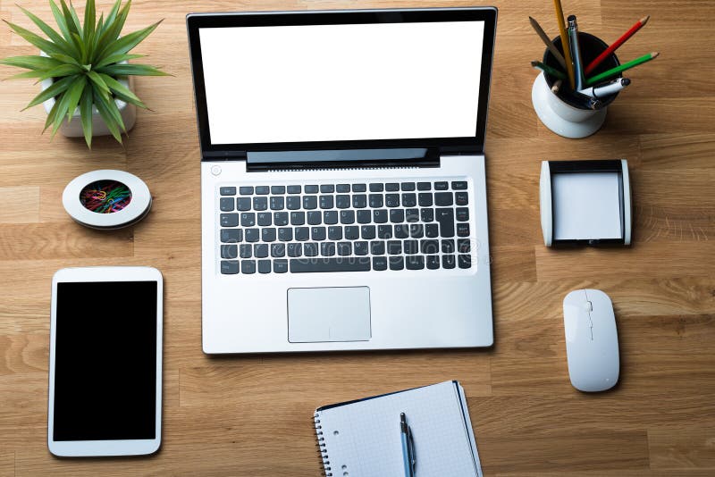 Technologies with Office Supply on Desk Stock Image Image of mobile