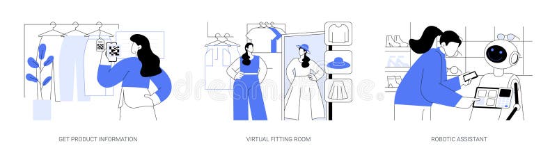 Technologies in retail isolated cartoon vector illustrations se vector illustration