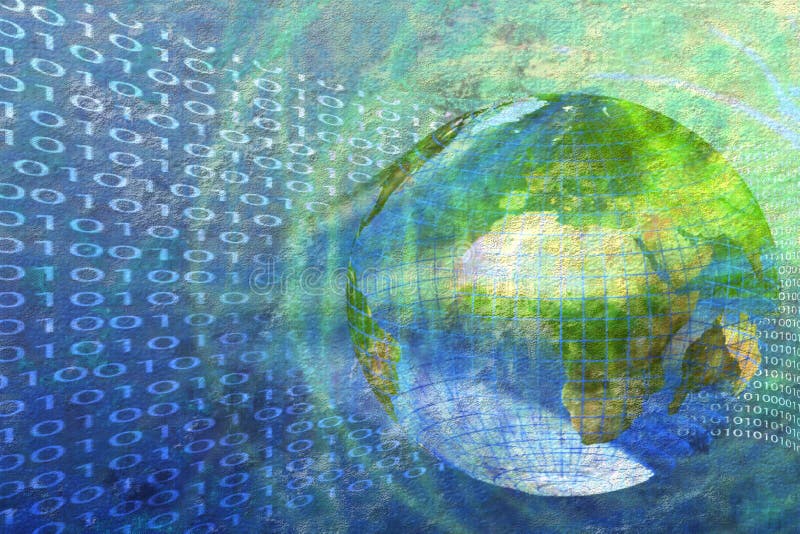 Virtual world stock illustration. Illustration of personal - 3984336