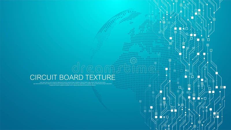 Technology Abstract Circuit Board Texture Background. High-tech Futuristic  Circuit Board Banner Wallpaper Stock Vector - Illustration of modern,  computer: 177198714