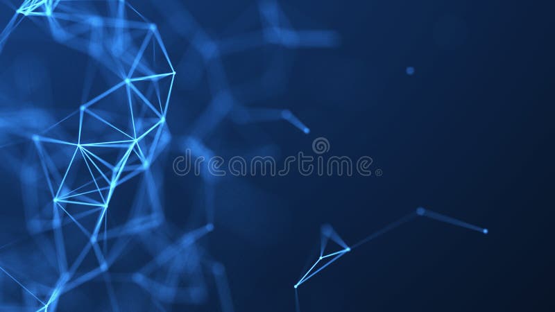 Technology background. Abstract connecting lines with dots. Network connection structure. 3D rendering vector illustration.