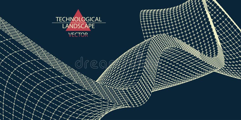 Technology background. Abstract background from lines. Wavy line drawing. Design element. Vector illustration