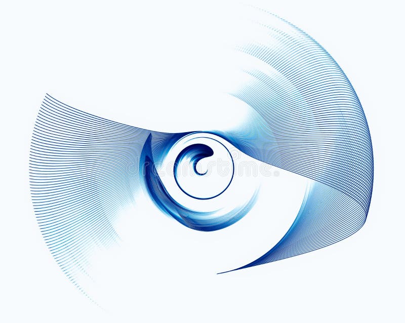 Technology background - blue spiral - computer-generated image vector illustration