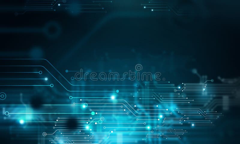 Circuit chip concept royalty free illustration