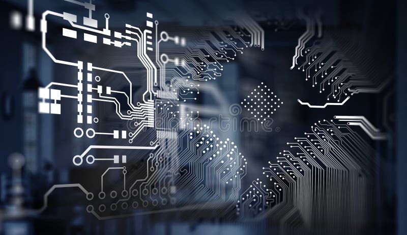Circuit chip concept vector illustration